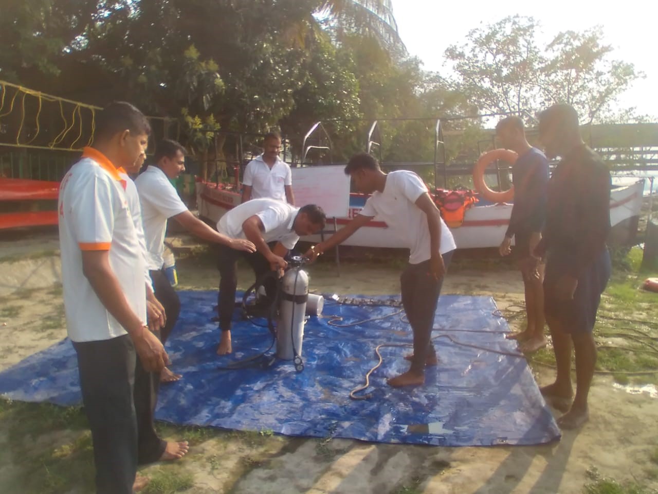Conduct of Equipment Handling by the trainees at Sea Explorers' Institute, Outram Ghat